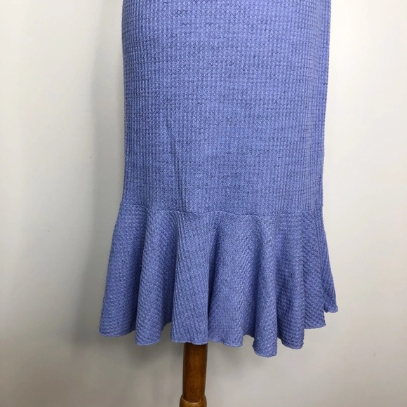 Lularoe Cici Dress Off The Shoulder Periwinkle Blue Waffle Knit Sz. L - Picture 7 of 10